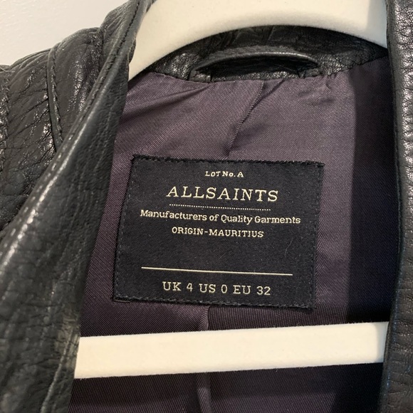 COPY - Allsaints Leather Blazer - Picture 4 of 6